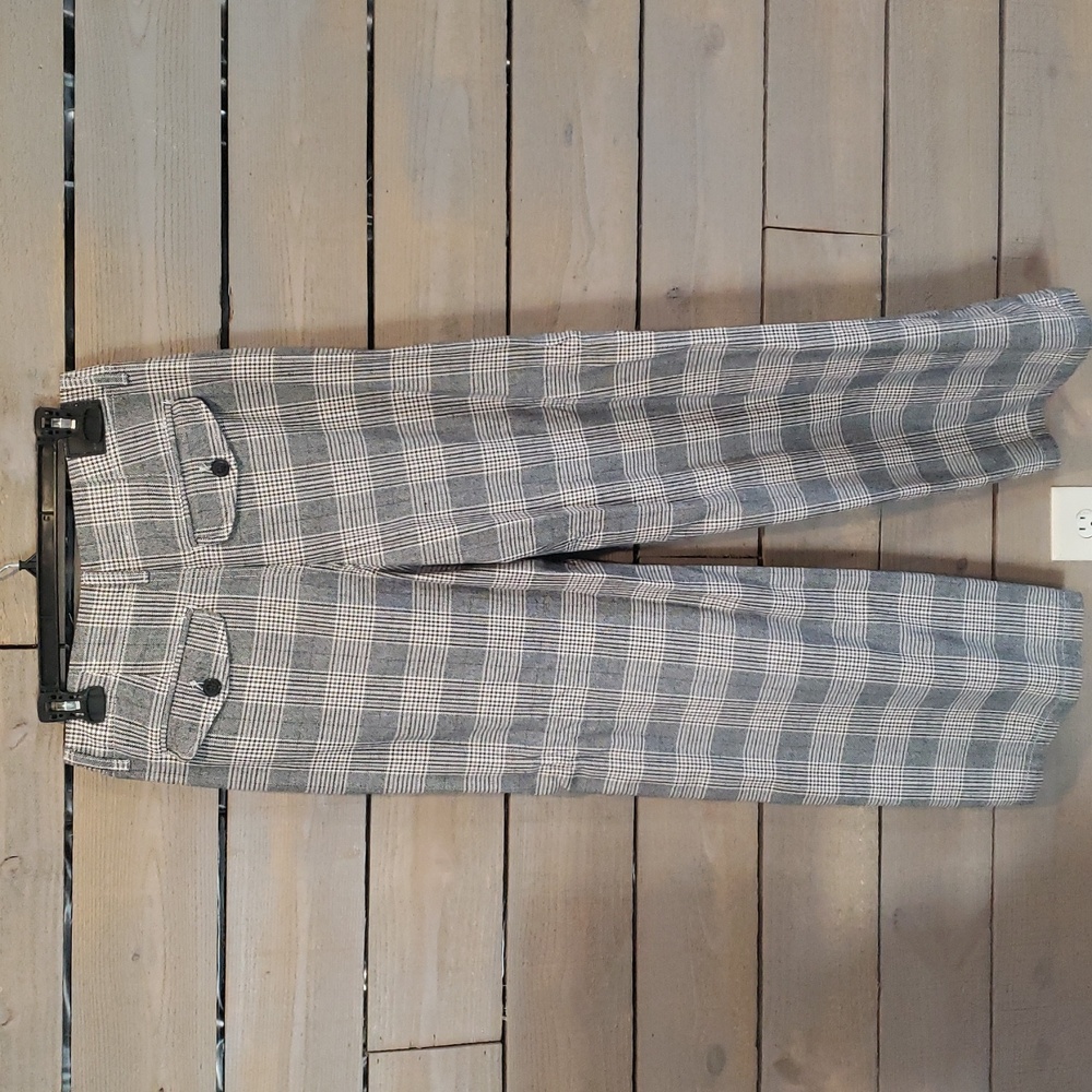 American Eagle Womens Gray Plaid Pants - Picture 2 of 5